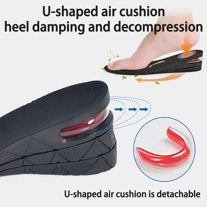 1Pair Height Increase Insole for Feet Templates 3/5/7/9Cm Variable Height Shoes Insoles Men Women Shock Absorbing Growing Sole