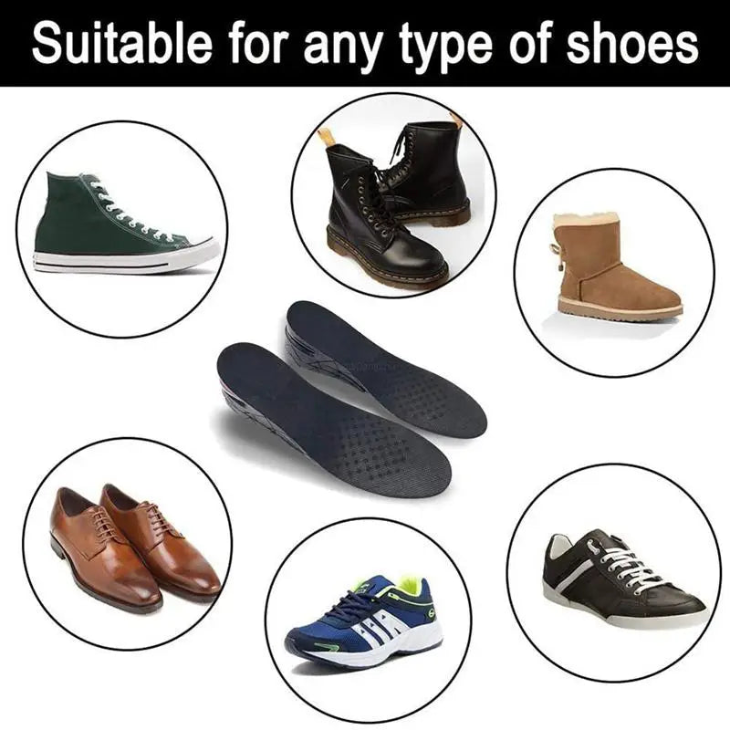 1Pair Height Increase Insole for Feet Templates 3/5/7/9Cm Variable Height Shoes Insoles Men Women Shock Absorbing Growing Sole